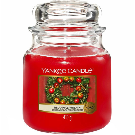 Yankee Candle Red Apple Wreath Medium Jar Candle