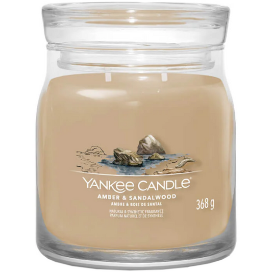 Yankee Candle Amber & Sandalwood Medium Signature Jar Candle