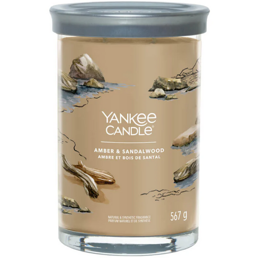 Yankee Candle Amber & Sandalwood Large Signature Tumbler Jar Candle