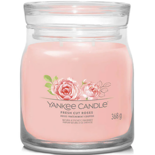 Yankee Candle Fresh Cut Roses Medium Signature Jar Candle