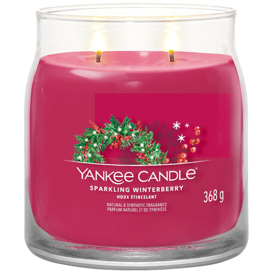 Yankee Candle Sparkling Winterberry Medium Signature Jar Candle