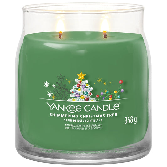 Yankee Candle Shimmering Christmas Tree Medium Signature Jar Candle