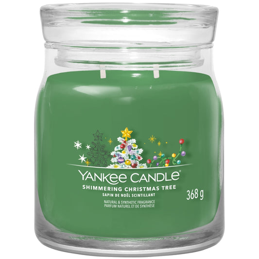 Yankee Candle Shimmering Christmas Tree Medium Signature Jar Candle