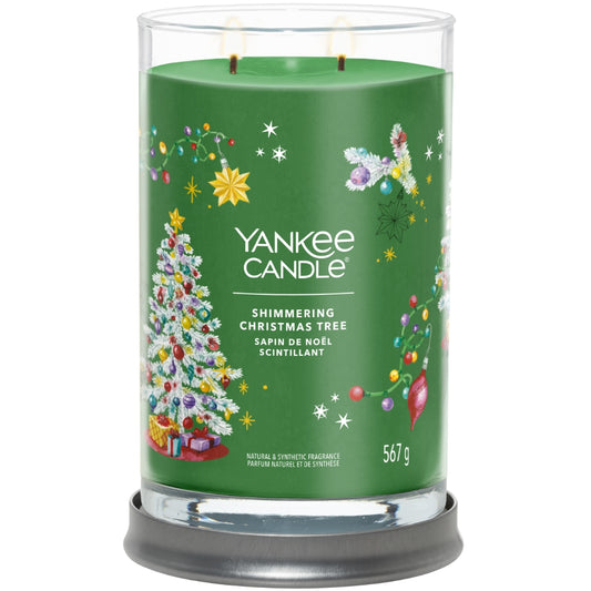 Yankee Candle Shimmering Christmas Tree Large Signature Tumbler Jar Candle