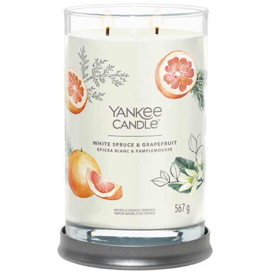 Yankee Candle White Spruce & Grapefruit Large Signature Tumbler Jar Candle