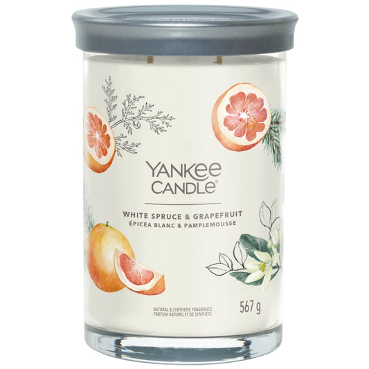 Yankee Candle White Spruce & Grapefruit Large Signature Tumbler Jar Candle