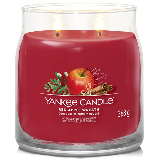 Yankee Candle Red Apple Wreath Medium Signature Jar Candle