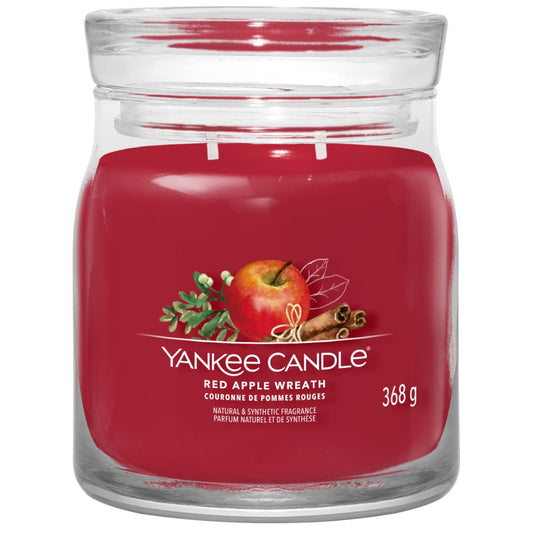 Yankee Candle Red Apple Wreath Medium Signature Jar Candle