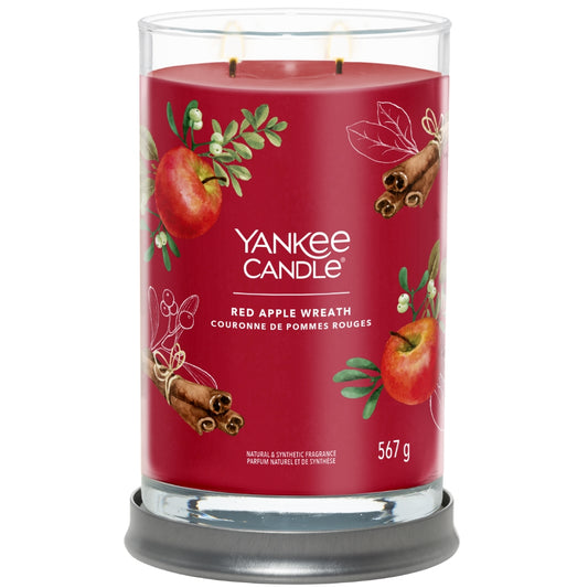 Yankee Candle Red Apple Wreath Large Signature Tumbler Jar Candle