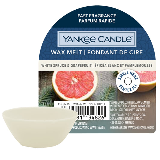 Yankee Candle White Spruce & Grapefruit Wax Melt