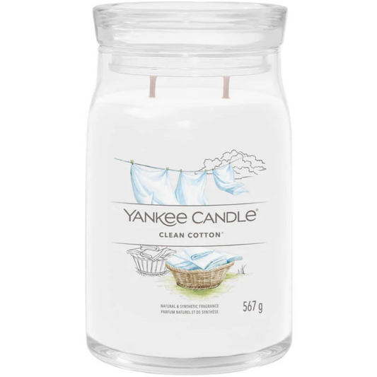 Yankee Candle Clean Cotton Large Signature Jar Candle