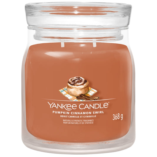 Yankee Candle Pumpkin Cinnamon Swirl Medium Signature Jar Candle