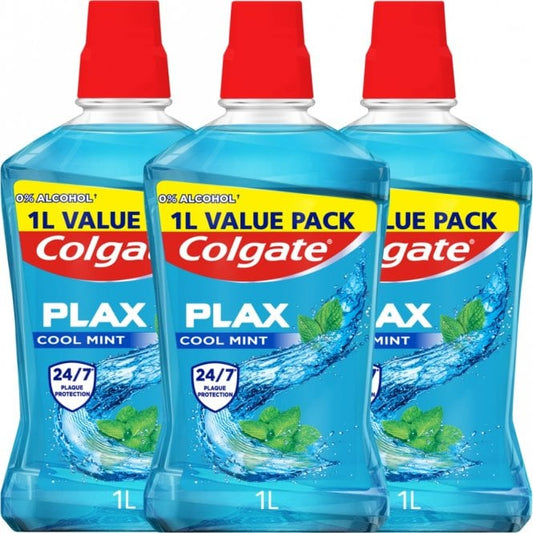 Colgate Plax Mouthwash Cool Mint Trio 3 x 1000ml