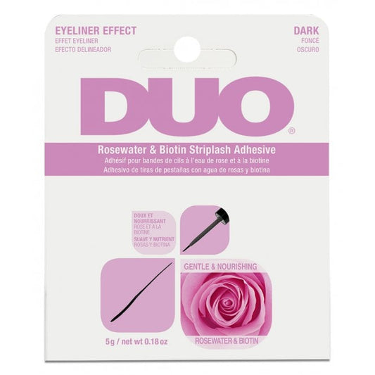 Duo Eyelash Glue Brush On Striplash Adhesive with Rosewater & Biotin Dark 5g