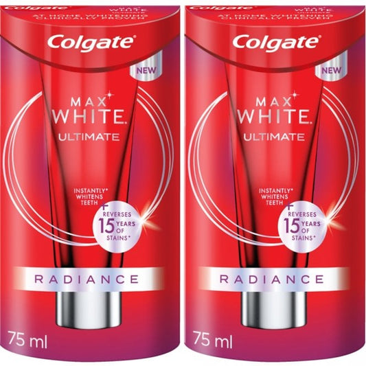 Colgate Max White Ultimate Radiance Toothpaste Duo 2 x 75ml