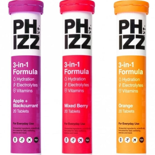 Phizz 3 in 1 Multivitamin Hydration Tablets Trio 3 x 20 Tablets