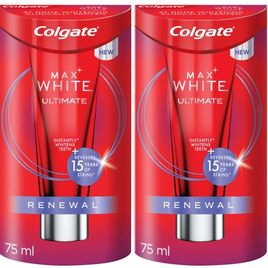 Colgate Max White Ultimate Renewal Toothpaste Duo 2 x 75ml