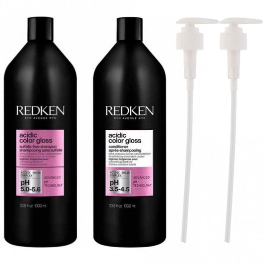 Redken Acidic Colour Gloss Shampoo & Colour Protection Conditioner Twin 2 x 1000ml