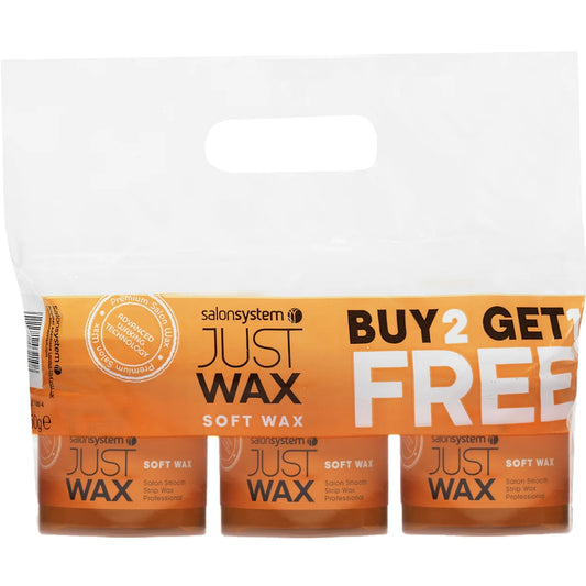 Salon System Just Wax Soft Wax Trio Pack 3 x 450g