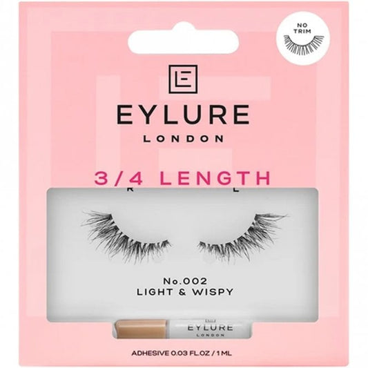 Eylure 3/4 Length 002 Light & Wispy Strip Lashes Black