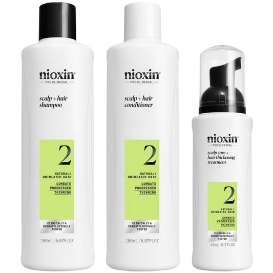 Nioxin System Kit 2 Hair Thickening Kit for Natural Hair with Progressed Thinning