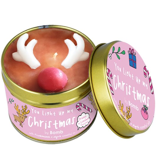 Bomb Cosmetics You Light Up My Christmas Tin Candle