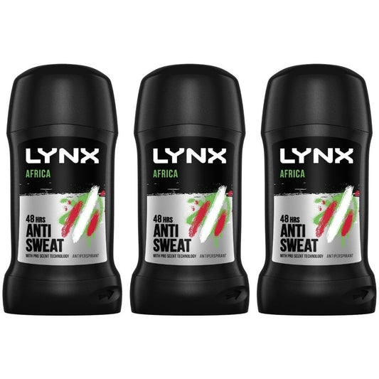 Lynx 48h Africa Anti-Perspirant Stick Trio 3 x 50ml