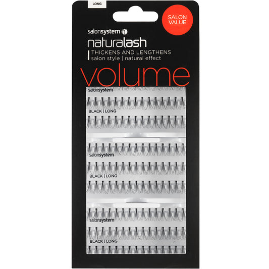 Salon System Naturalash Individual Lashes Black Long 3 Pack