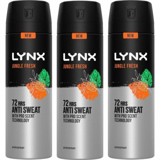 Lynx 72h Jungle Fresh Anti-Perspirant Deodorant Trio 3 x 150ml