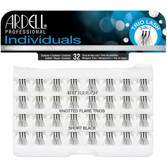 Ardell Professional Duralash Knotted Flares Trio Individual Lashes Short Black