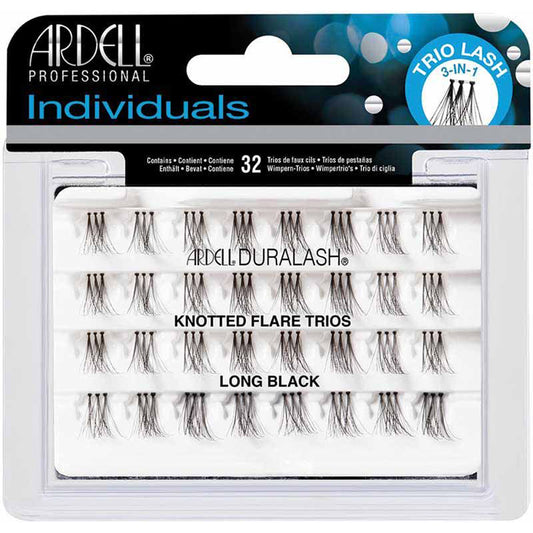 Ardell Professional Duralash Knotted Flares Trio Individual Lashes Long Black