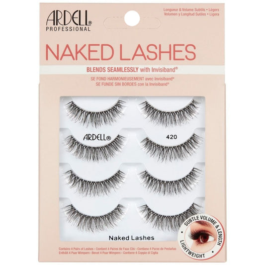 Ardell Professional Multipack Naked Strip Lashes 420 Black 4 Pairs