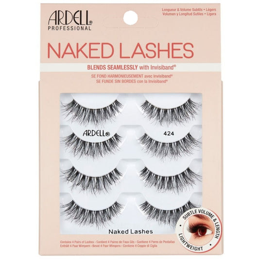 Ardell Professional Multipack Naked Strip Lashes 424 Black 4 Pairs