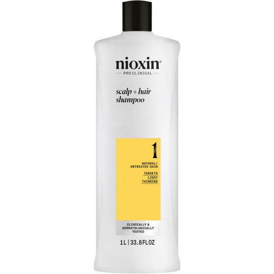 Nioxin System 1 Cleanser Shampoo for Natural Hair with Light Thinning 1000ml