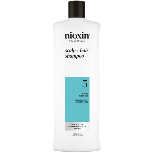 Nioxin System 3 Cleanser Shampoo for Coloured Hair with Light Thinning 1000ml