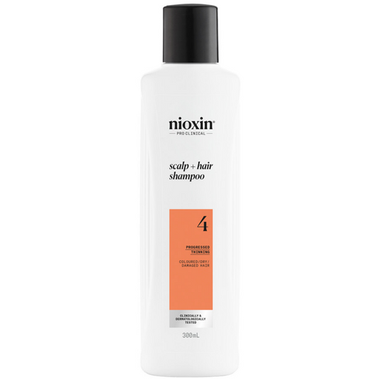 Nioxin System 4 Cleanser Shampoo for Coloured Treated Hair with Progressed Thinning 300ml