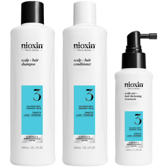 Nioxin System 3 Hair Starter Kit for Coloured Hair with Light Thinning