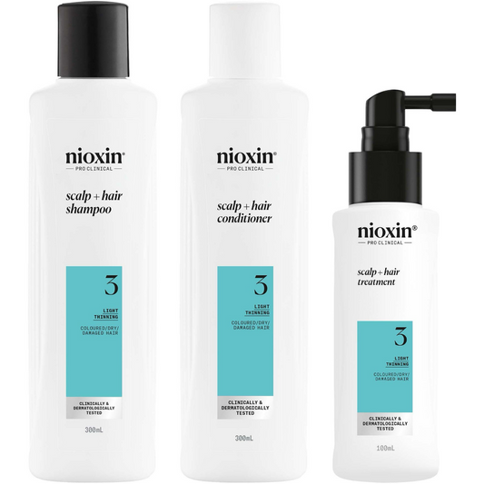 Nioxin System 3 Hair Starter Kit for Coloured Hair with Light Thinning