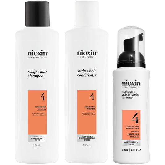 Nioxin System 4 Hair Starter Kit for Coloured Treated Hair with Progressed Thinning