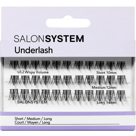 Salon System Underlash UL2 Wispy Volume Mixed Individual Lashes Black