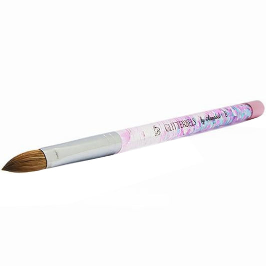 Glitterbels Pinched Pastel Glitter Acrylic Brush Size 8