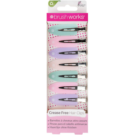 Brushworks No Crease Hair Clips Pack of 8