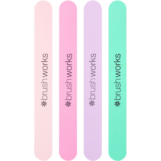 Brushworks Pastel Colour Nail Files Pack of 4