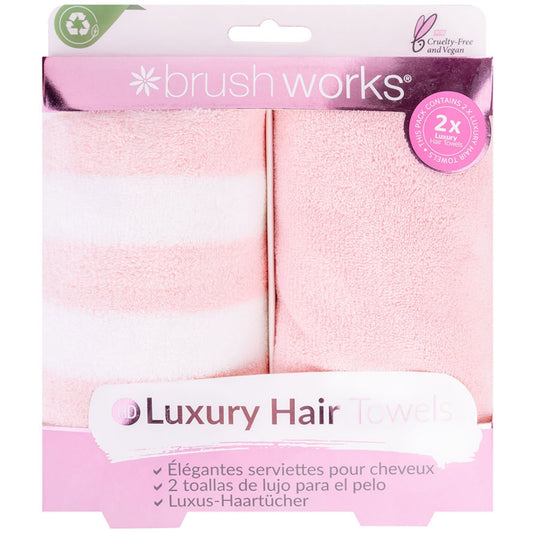 Brushworks Luxury Microfibre Hair Towels Pack of 2