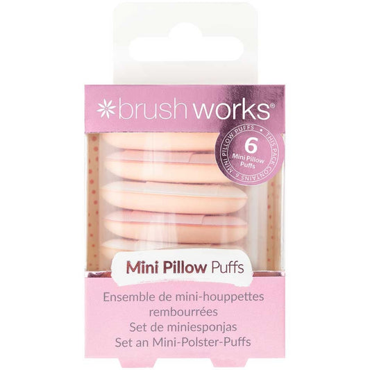 Brushworks Mini Pillow Puffs Pack of 6