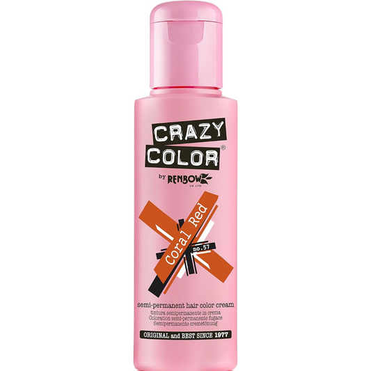 Crazy Colour Coral Red Hair Dye 100ml