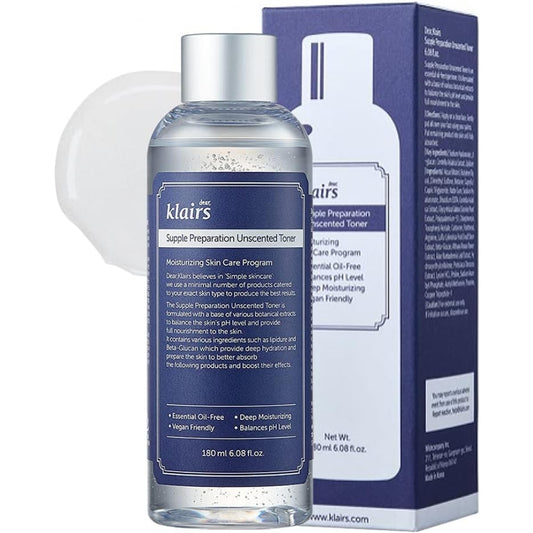 Dear, Klairs Supple Preparation Facial Toner Unscented 180ml