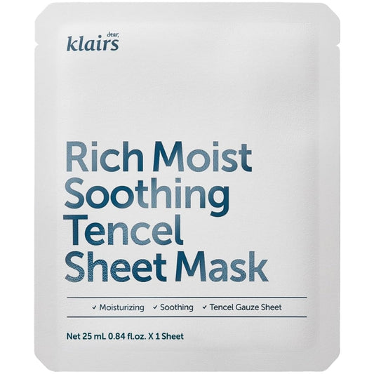 Dear, Klairs Rich Moist Soothing Tencel Sheet Mask 25ml