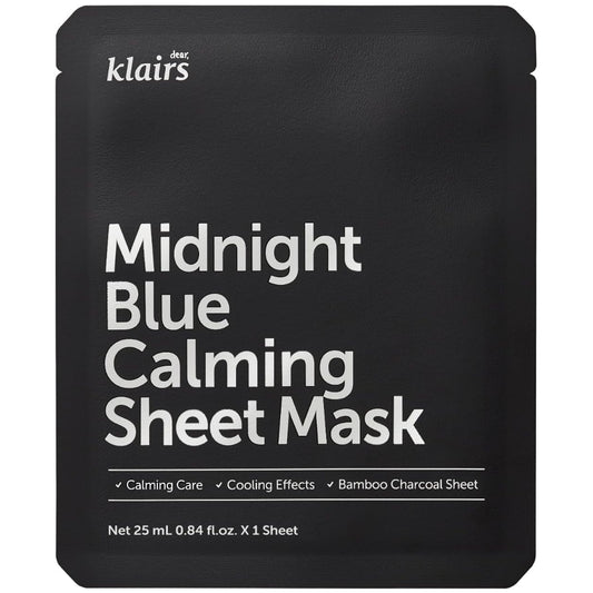 Dear, Klairs Midnight Blue Calming Sheet Mask 25ml