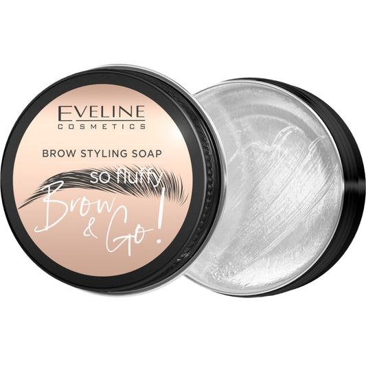 Eveline Cosmetics Brow & Go So Fluffy Transparent Brow Styling Gel Soap 25g